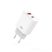 XOhálózati töltő szett CE12 PD QC 3.0 PD 20W 1x USB, 1x Type-C + Type-C - Lightning kábellel - fehér