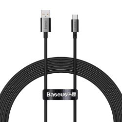 Baseus Superior USB / Type-C Adat és Töltőkábel - 2m / 100W - fekete