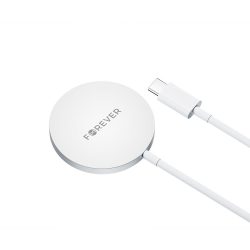 Forever MAWC-100 mágneses vezeték nélküli töltő - Magsafe kompatililis - 15W - szürke