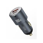   XO szivargyújtós töltő adapter CC47 PD QC3.0 100W 1xType-C 1xUSB - szürke