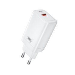 XO CE17 PD 65W hálózati gyors töltő 1xUSB 1x Type - C - fehér