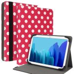   Univerzális tablet tok - Wonder Canvas - polka-dot - (10") - piros