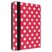 Univerzális tablet tok - Wonder Canvas - polka-dot - (10") - piros