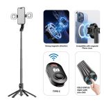   Blavec Magsafe Selfie tripod - Fusion P07 - + remove control + 2 ledlámba